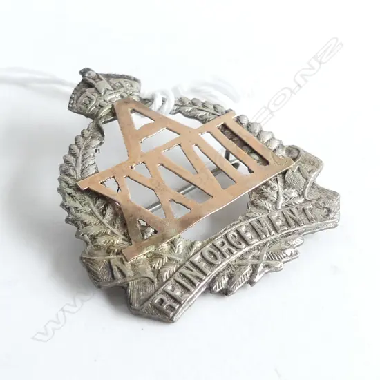 9CT & WHITE METAL SWEETHEART BADGE AXXVIII REINFORCEMENTS