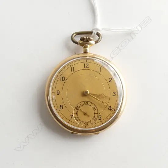 14K GOLD OPEN FACE POCKET WATCH 50.9gms
