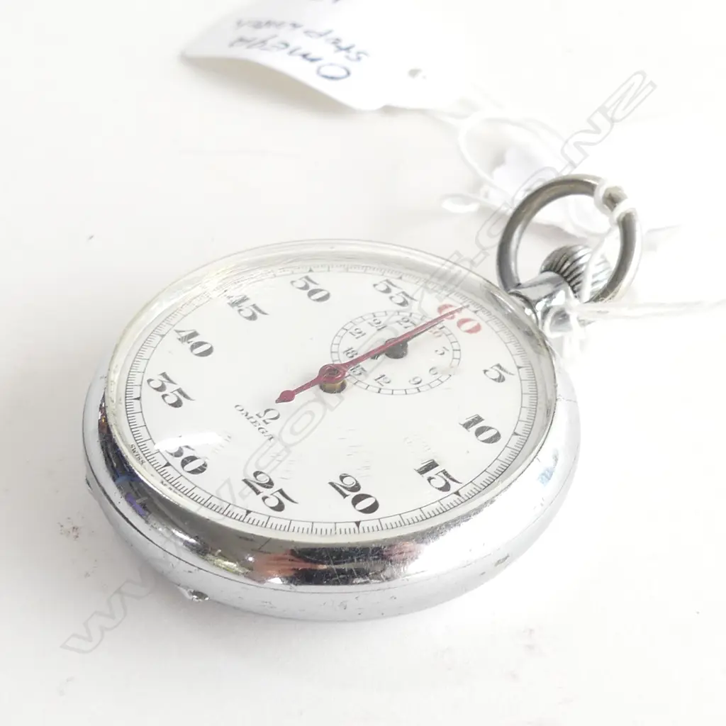 OMEGA S/PLATE CASED POCKET WATCH OPEN FACE SUB SECONDS RUNNING Image 1++