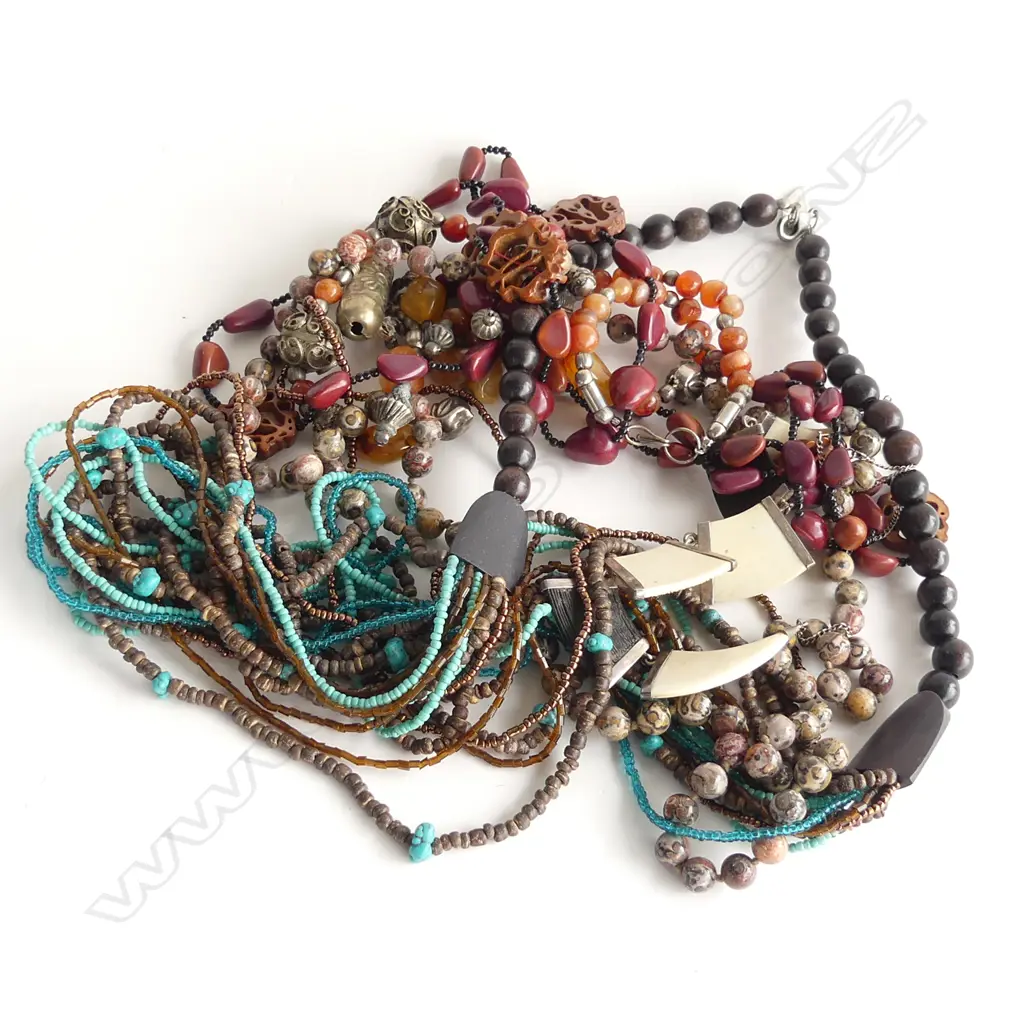 5 ASST ETHNIC NECKLACES  Image 1++