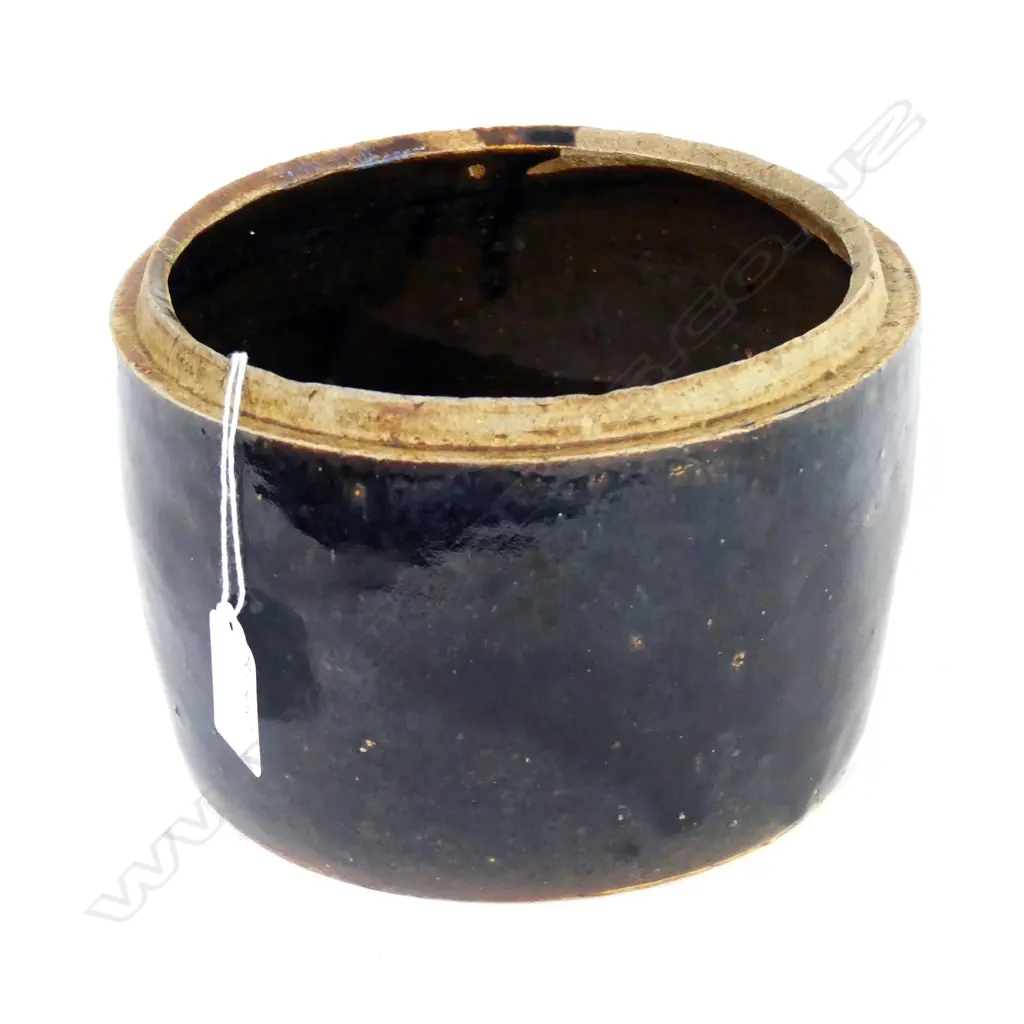 MING DYNASTY SMALL BLACK BOWL - NO LID DIA 180MM Image 1++