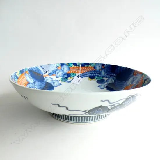JAPANESE NABESHIMA BOWL (AF 2 HAIRLINES). dia. 270mm