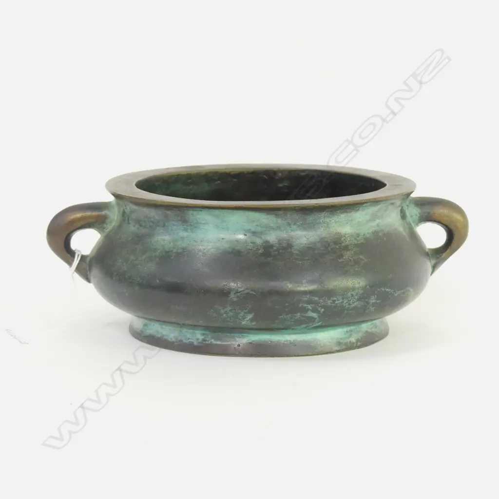 CHINESE BRONZE CENSER W.215mm Image 1++
