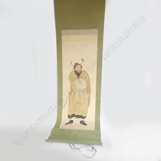 ORIENTAL SCROLL W BEARDED MAN AND SWORD