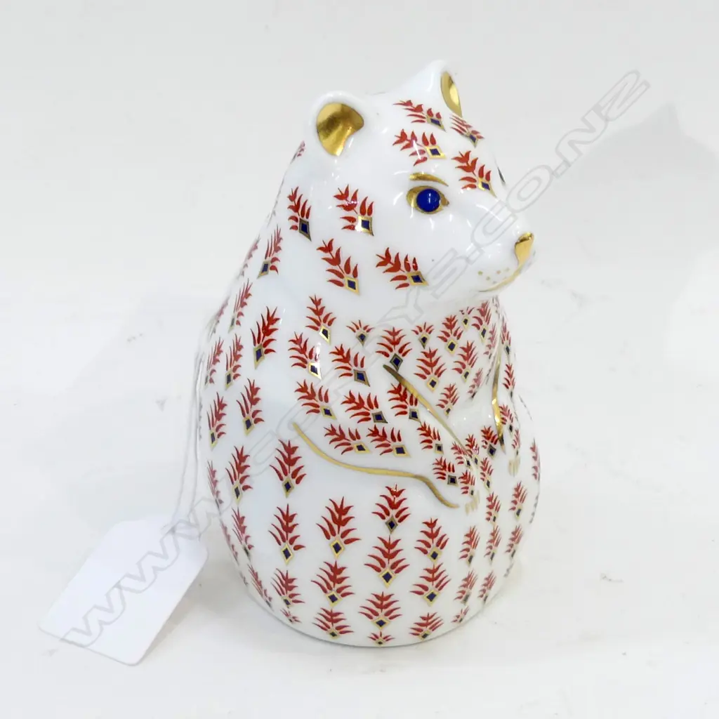 ROYAL CROWN DERBY HAMSTER PAPERWEIGHT, H 110MM - SILVER STOPPER  Image 1++