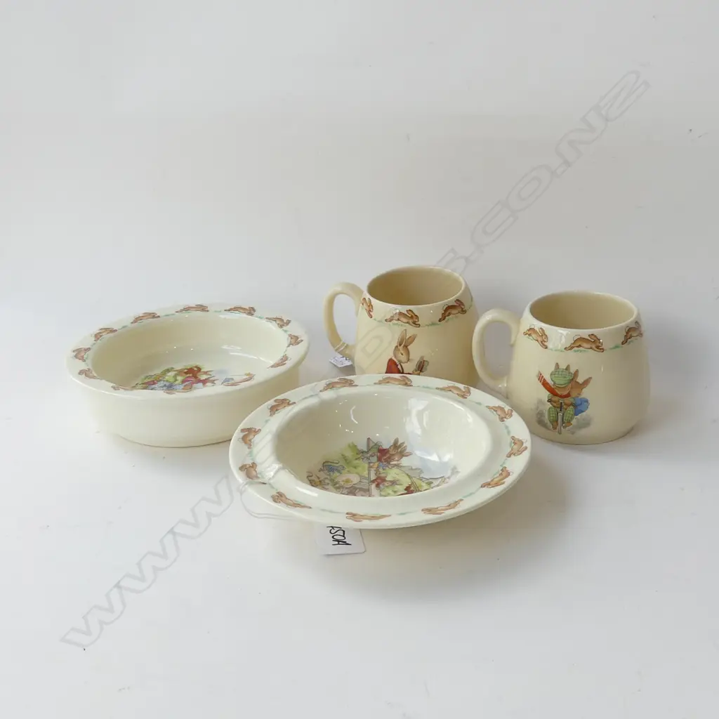 2 ROYAL DOULTON BUNNYKINS MUGS & 2 BOWLS  Image 1++