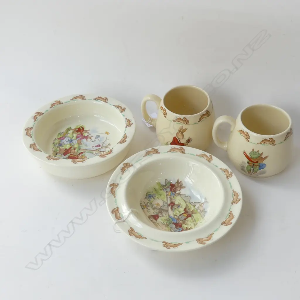 2 ROYAL DOULTON BUNNYKINS MUGS & 2 BOWLS  Image 1++