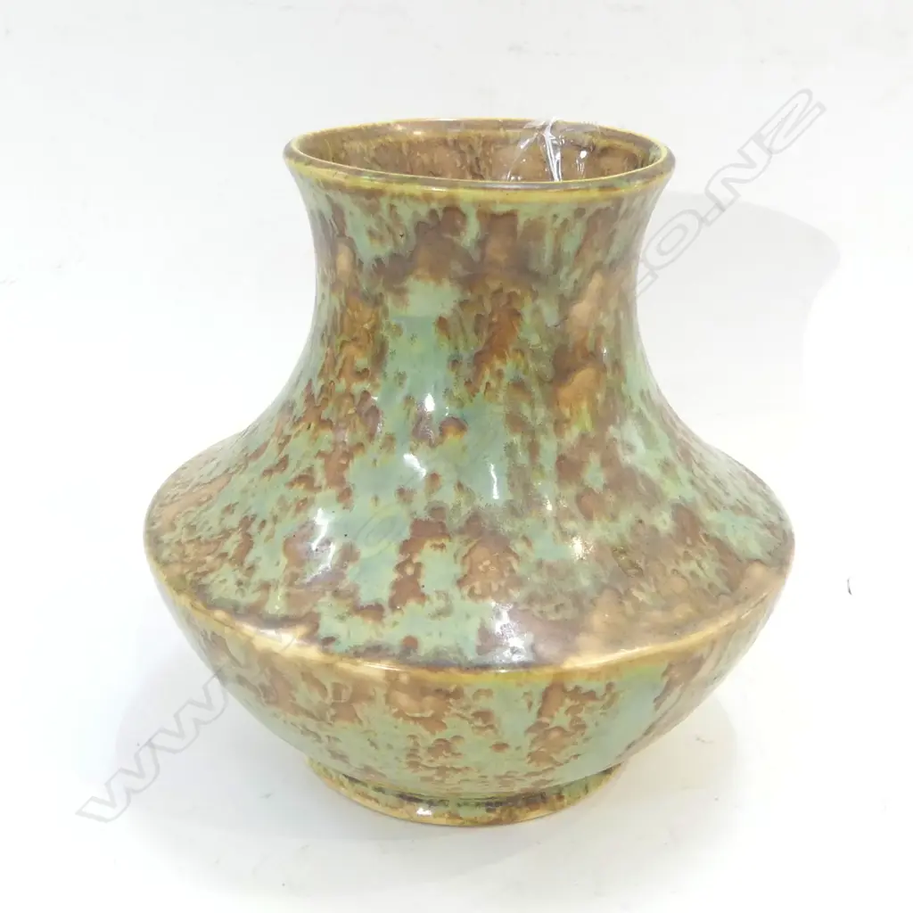 CROWN LYNN FRACTION MARK TRICKLE GLAZE VASE H 175MM Image 1++