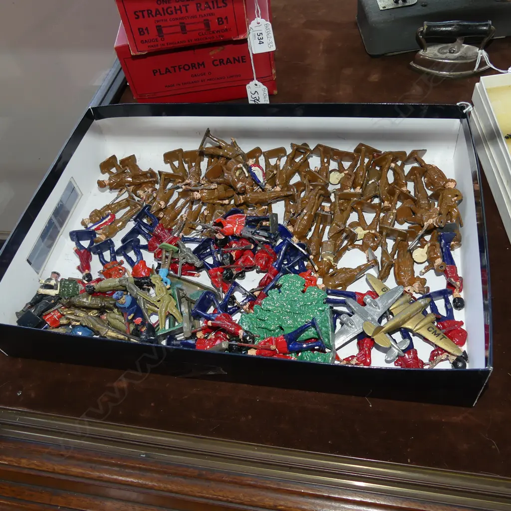 BOX VINTAGE TIN TOY SOLDIERS  Image 1++