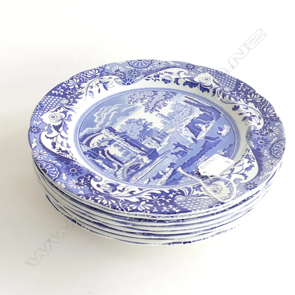 8 SPODES ITALIAN DINNER PLATES 265mm dia Image 1++