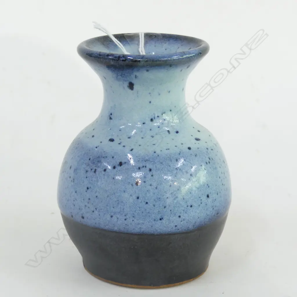 PETER STICHBURY CHUN OVER TENMOKU BALUSTER VASE H.120mm Image 1++