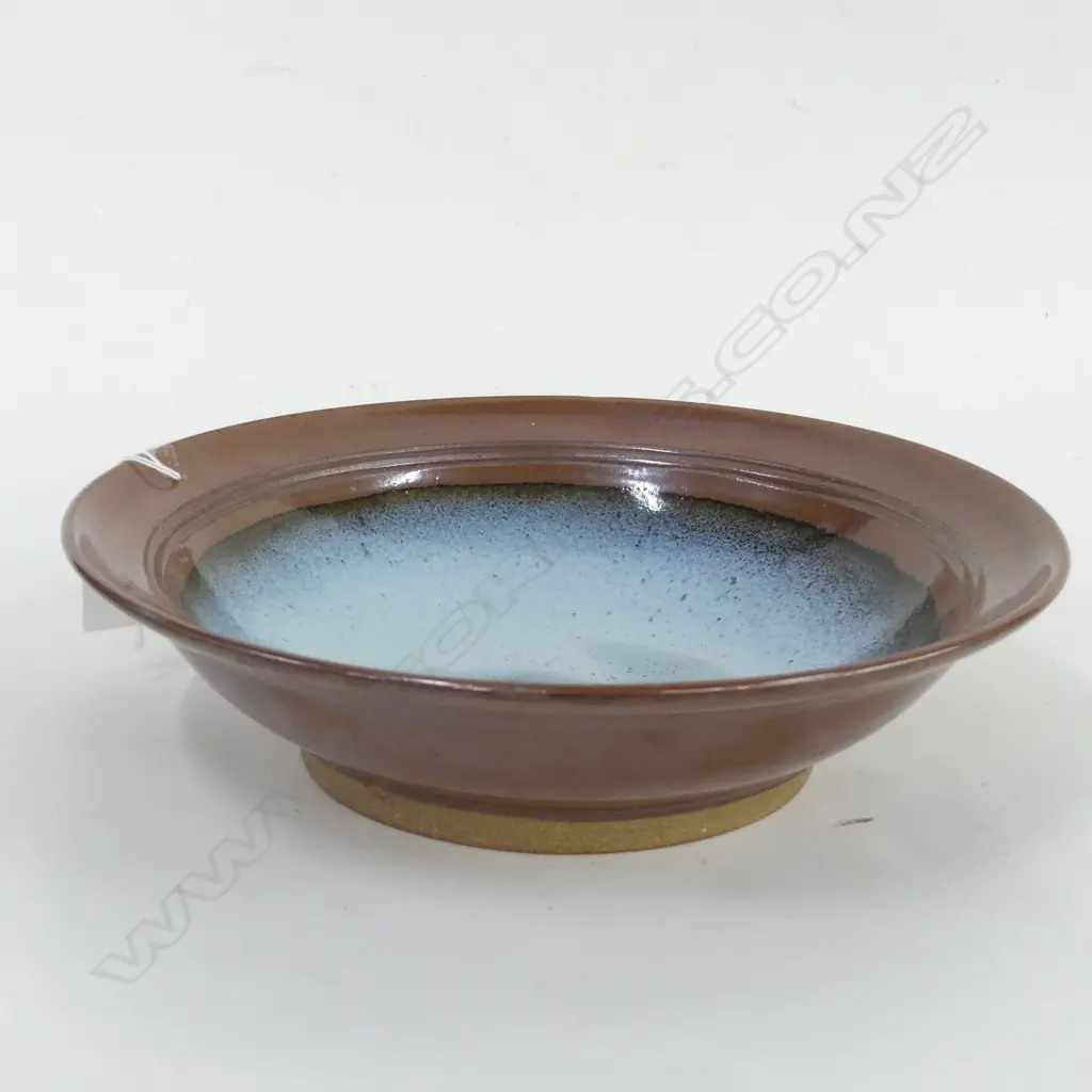 PETER STICHBURY CHUN & TENMOKU GLAZE BOWL Dia.285mm Image 1++