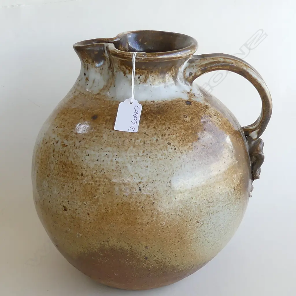 GEORGE KOJIS FATSO TYPE LGE POTTERY JUG SIGNED H.270mm Image 1++
