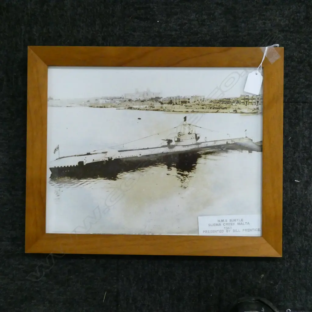 1943 PHOTO OF SUBMARINE- HMS SUBTLE 265mm X 340mm Image 1++