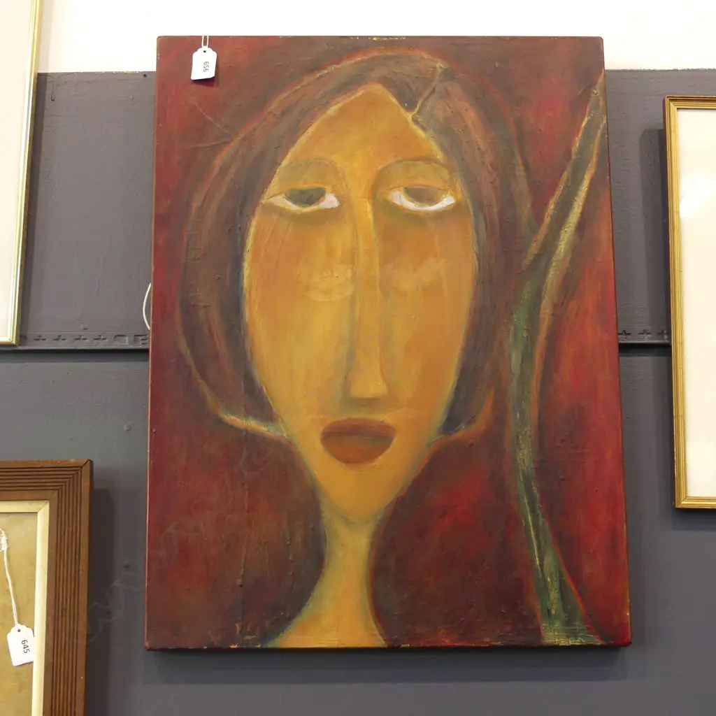 SIGNED PORTRAIT OIL 605x455mm Image 1++