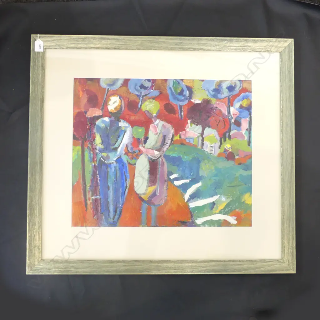 P. MCNEIL MIXED MEDIA ABSTRACT SIGNED & DATED '98 440x535mm Image 1++