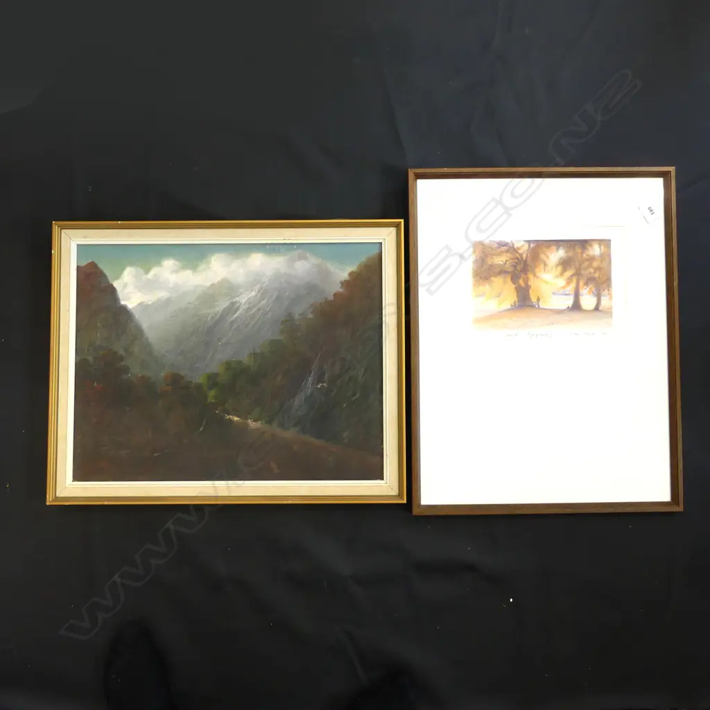 JOAN TAYLOR LTD ED LITHOGRAPH 1/8 "SUNSET NYMPENBURG" '84  240 X 170MM + OIL ON CANVAS SIGNED Image 1++