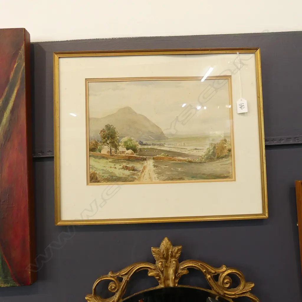 ARTHUR E HAYES FARM SCENE WATERCOLOUR ON BOARD, SIGNED, 340 X 240MM + 1 OTHER Image 1++
