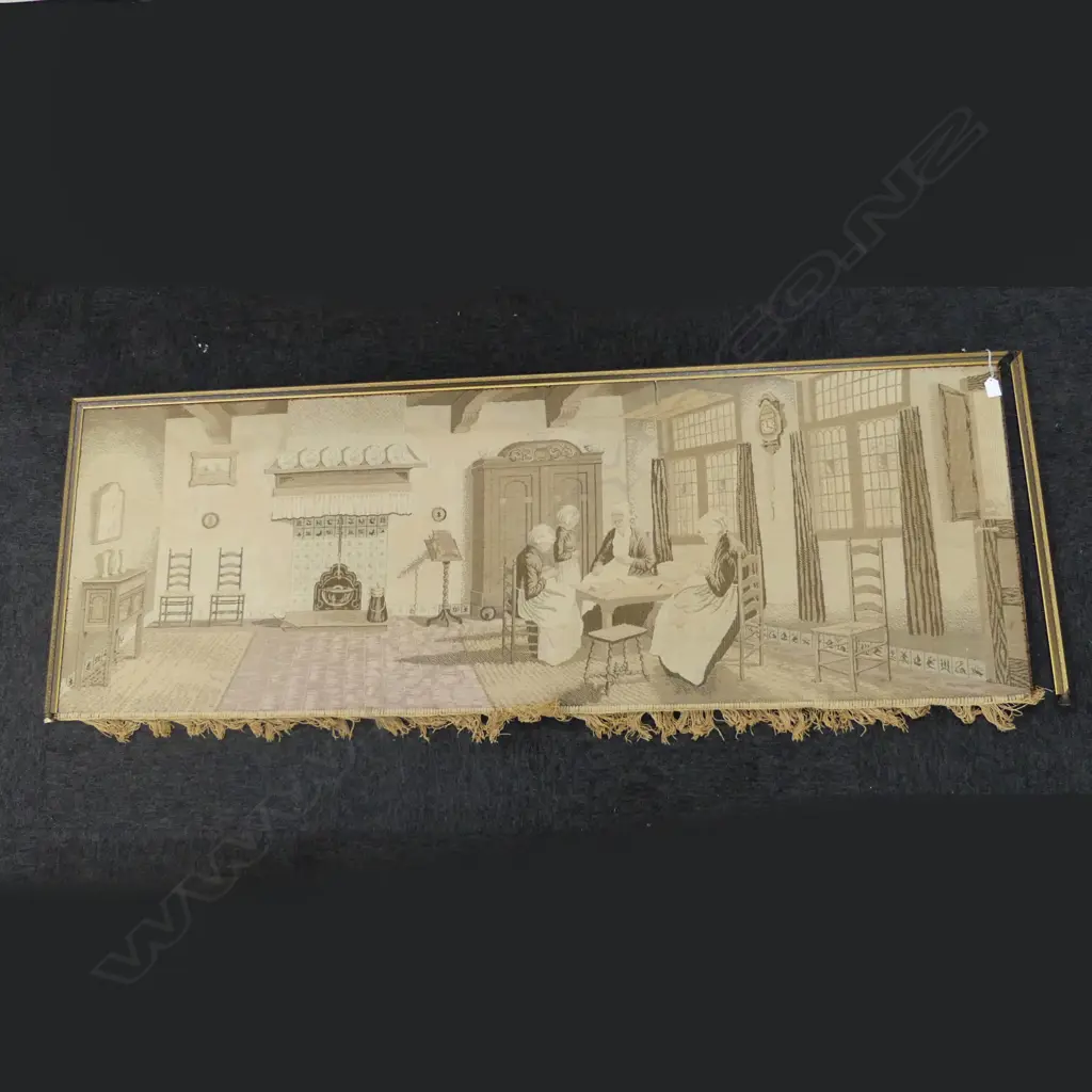 LG WOVEN CLOTH ART WORK L1820 X 650MM frame a/f Image 1++