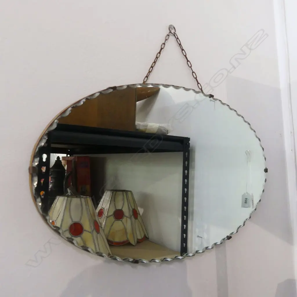 OVAL BEVELLED WALL MIRROR 555 X 330MM Image 1++