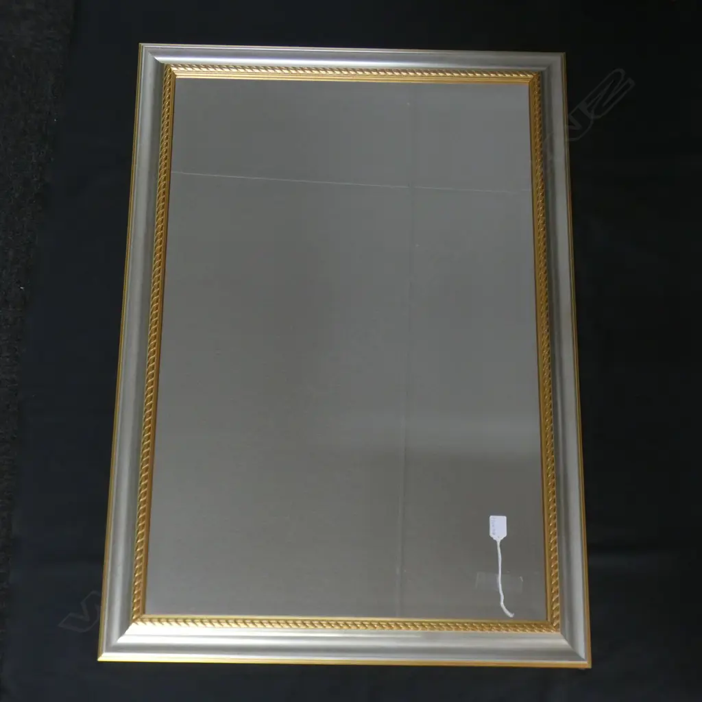 LARGE BEVELLED MIRROR w. SILVER FRAME 1020x720mm Image 1++