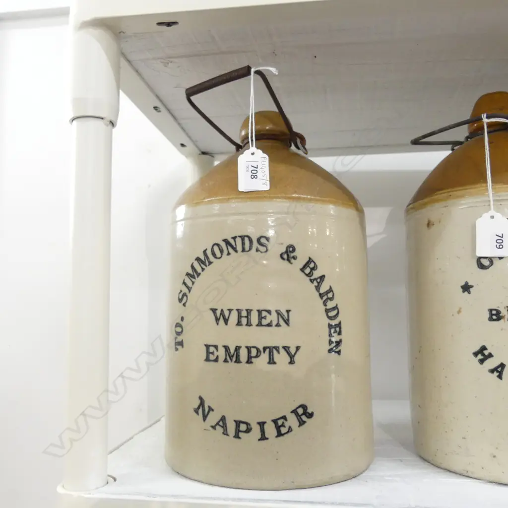 OLD STONE CROCK 'SIMMONDS & BARDEN NAPIER' H.320mm Image 1++