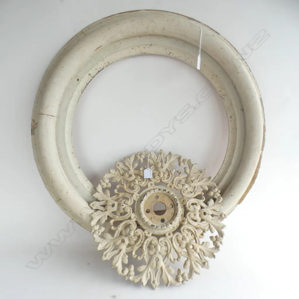 ANITQUE IRON CEILING ROSE & TRIM RING 700mm dia Image 1++