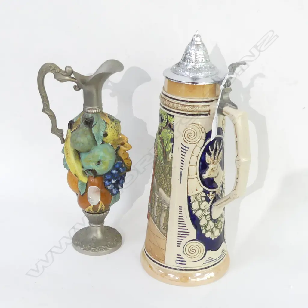 GERMAN STEIN & CLARET JUG. H.310 and 380mm Image 1++
