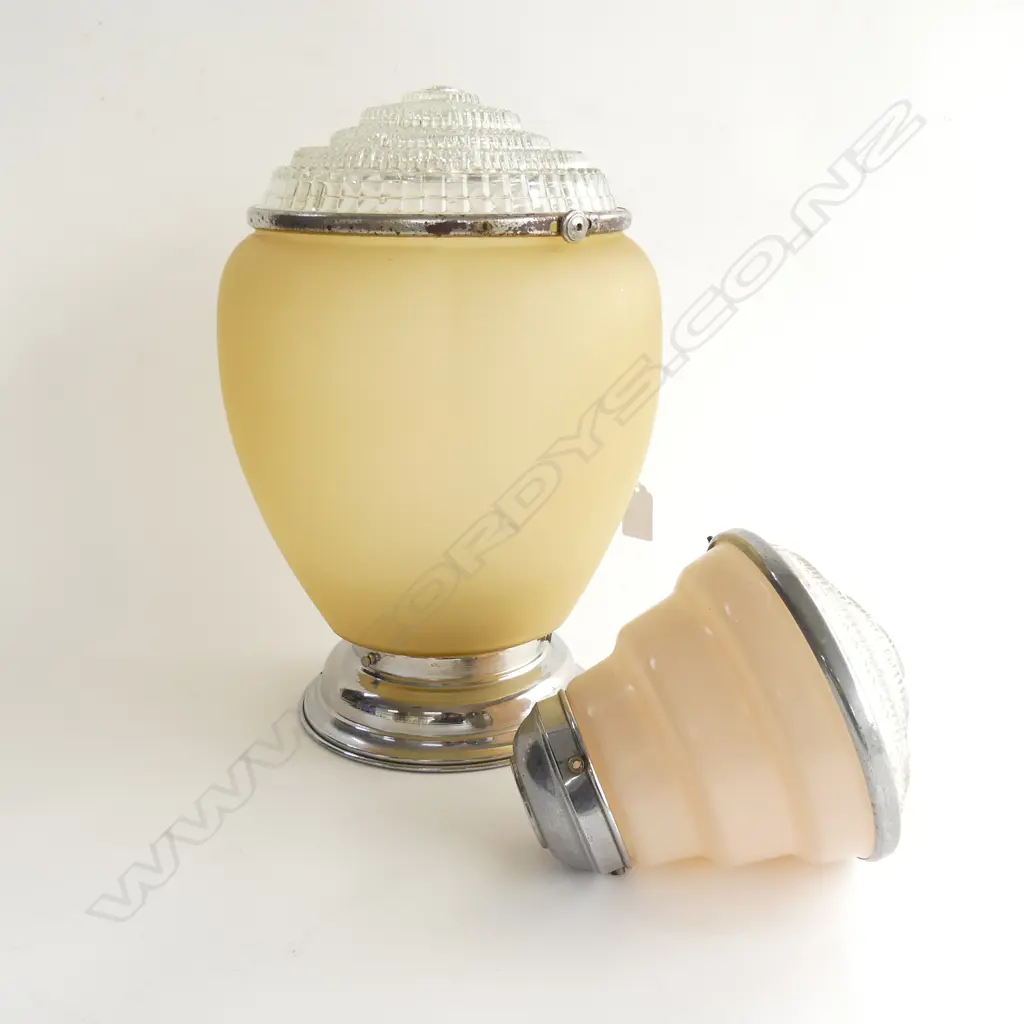 2 VINTAGE / DECO LIGHTSHADES H.190mm / 360mm Image 1++