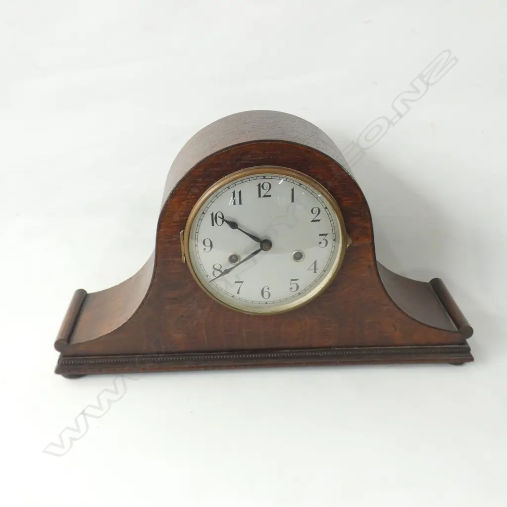 VINTAGE OAK FRAMED MANTLE CLOCK W.435mm Image 1++
