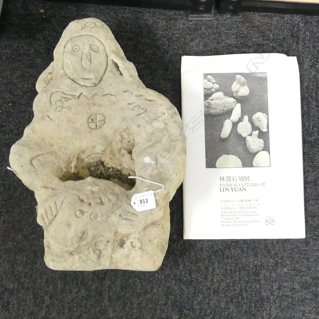 LIN YUAN CARVED STONE SCULPTURE L.360mm Image 1++