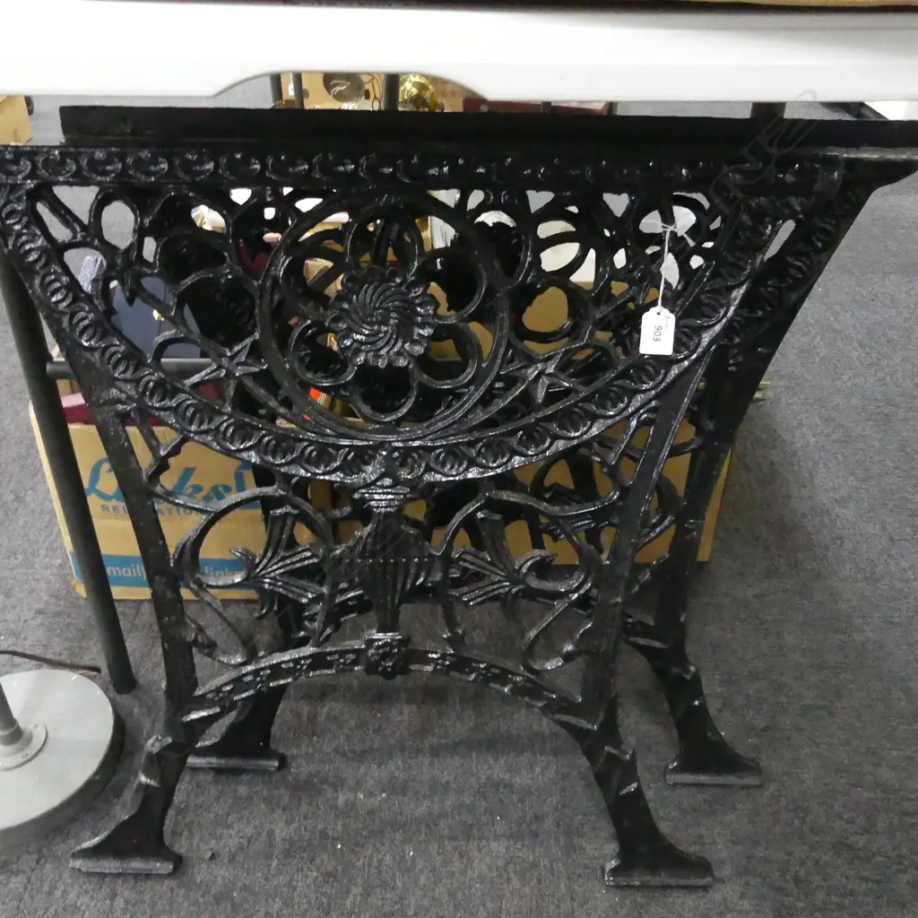 CAST IRON TABLE ENDS H.650mm x W.730mm Image 1++