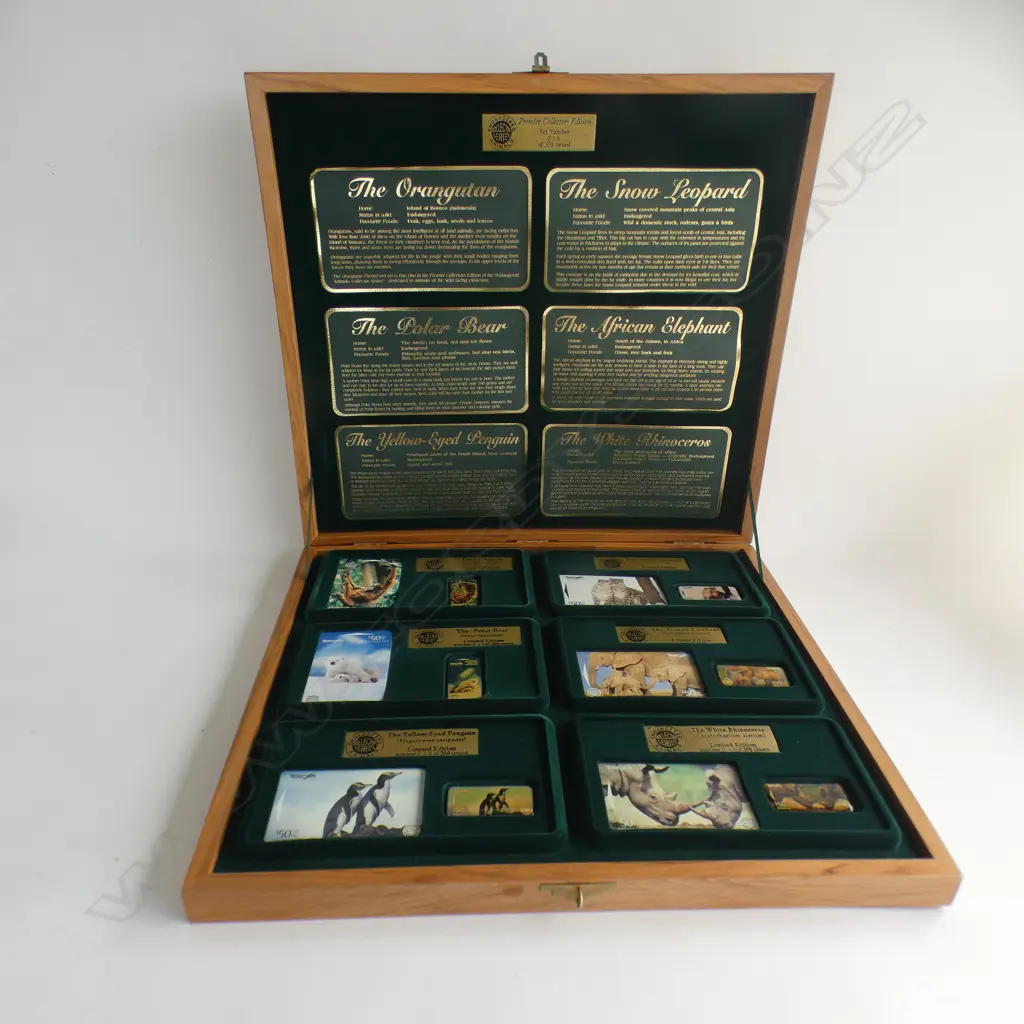 TELECOM ENDANGERED ANIMALS COLLECTORS $50 PHONE CARDS Image 1++