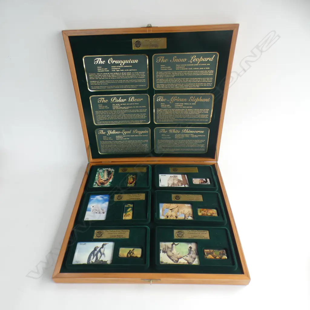 TELECOM ENDANGERED ANIMALS COLLECTORS $50 PHONE CARDS Image 1++