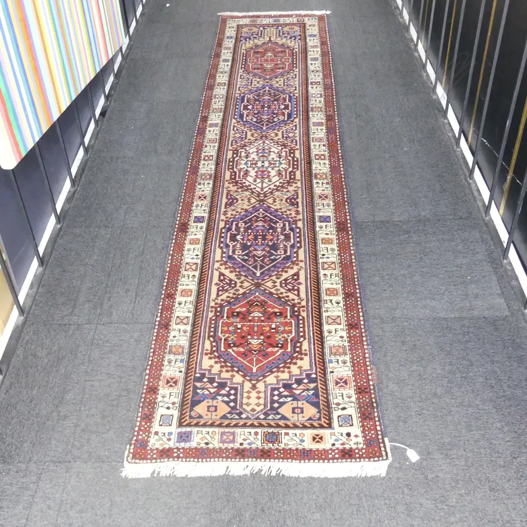 PERSIAN HAND KNOTTED RUNNER RUG wool on cotton  3100x750mm Image 1++