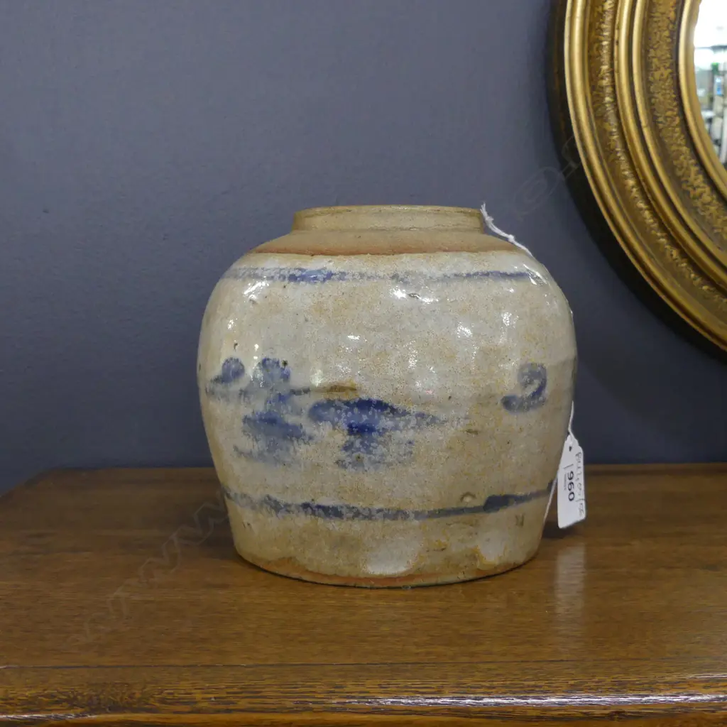 OLD ORIENTAL GINGER JAR (no lid) H.130mm Image 1++