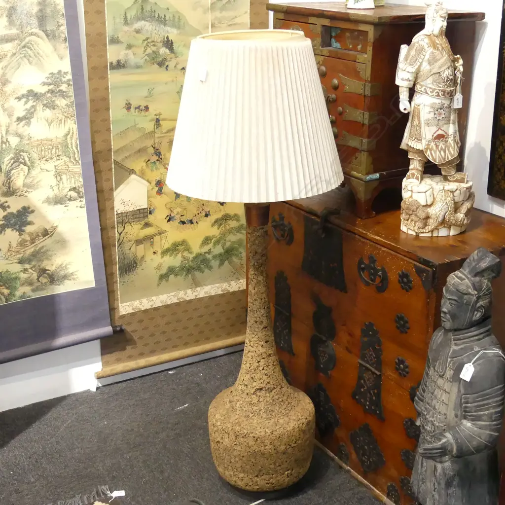 RETRO LARGE TABLE LAMP - CORK H.1270mm Image 1++