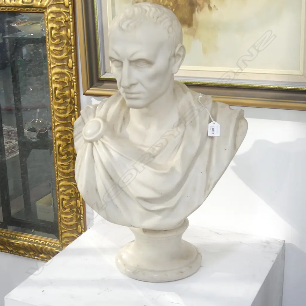 FAUX MARBLE BUST OF A ROMAN EMPEROR H.610mm Image 1++