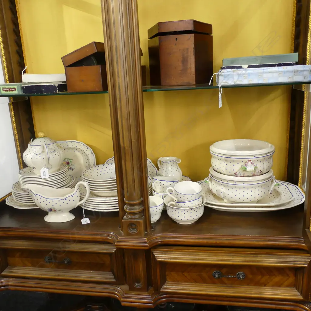 50 PCE SPODE 'POLKA DOT' DINNER SERVICE Image 1++