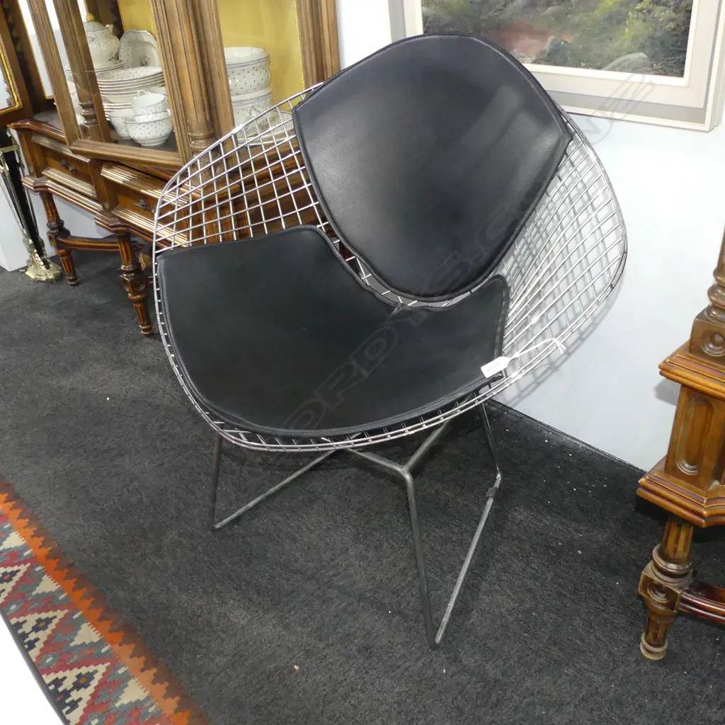 DESIGNER CHROME WIRE CHAIR Image 1++