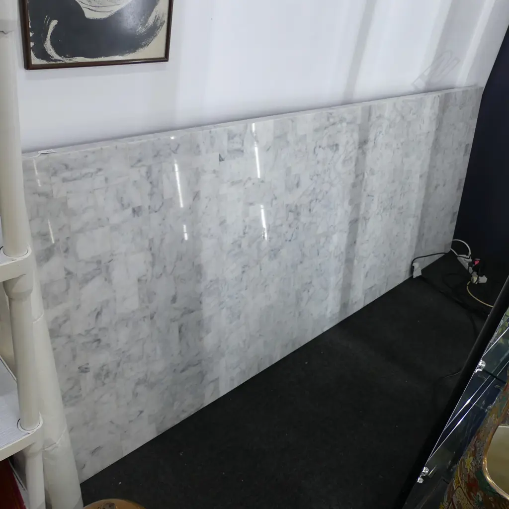 LGE INDOOR / OUTDOOR MARBLE MOSAIC TOP TABLE ON STEEL FRAME 2390x490mm top only Image 1++