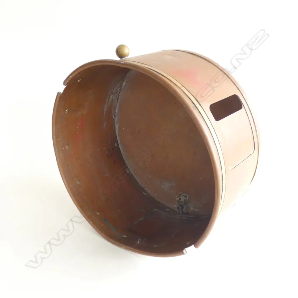 VINTAGE COPPER & BRASS BINNACLE HOUSING 365mm dia Image 1++