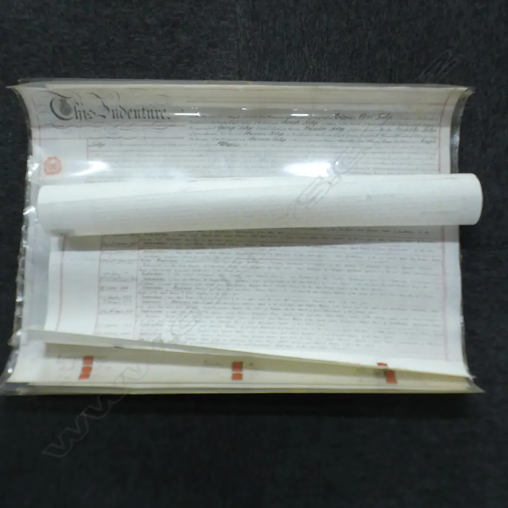 VARIOUS OLD MAPS (INCL NZ) + OLD INDENTURES Image 1++