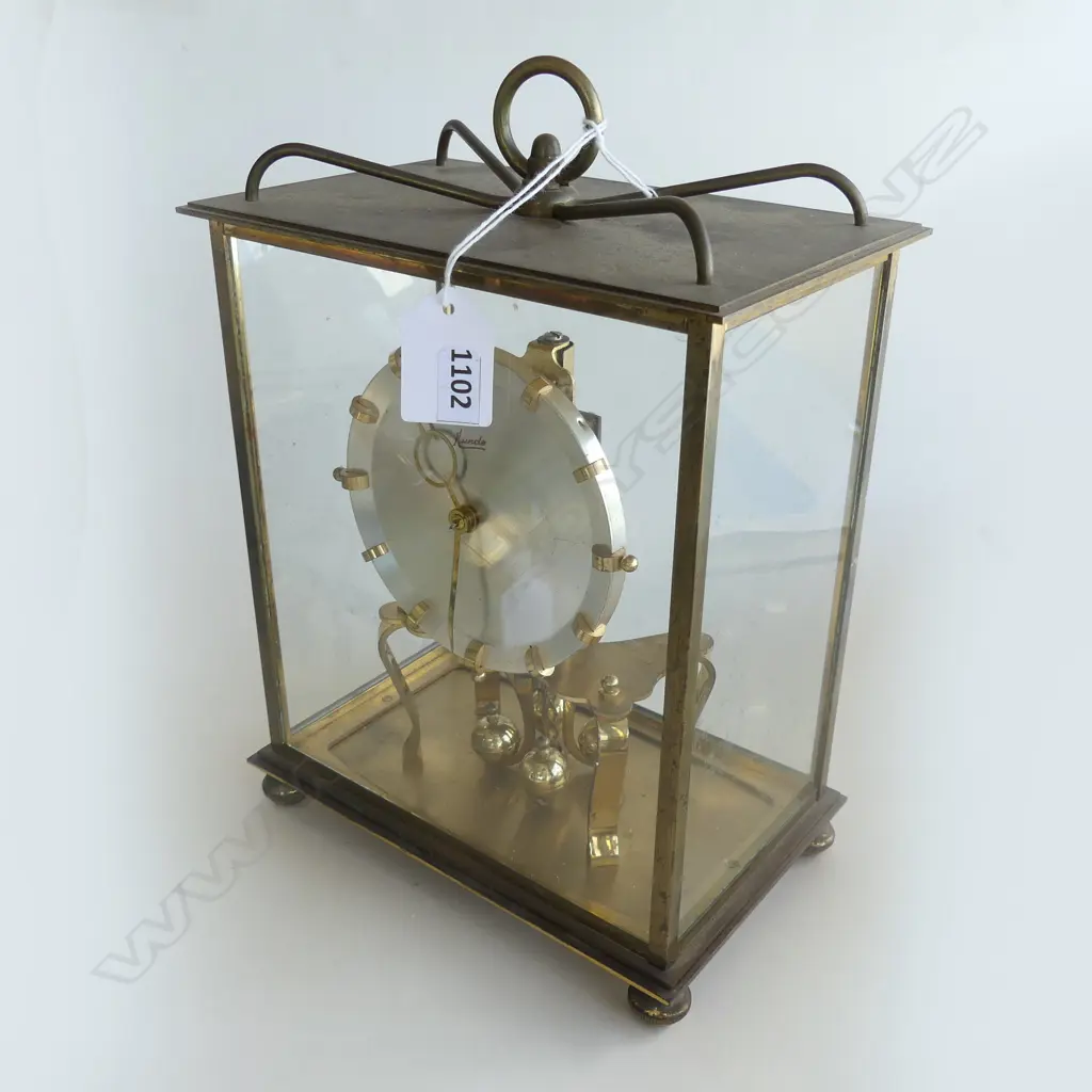 KIENINGER & OBERGFELL GERMAN 'KUNDO' 4 GLASS CLOCK H.270mm Image 1++