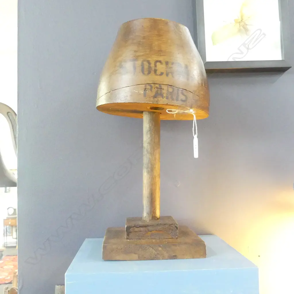 HAT BLOCK - PRINTED 'STOCKMAN PARIS' H 370MM Image 1++