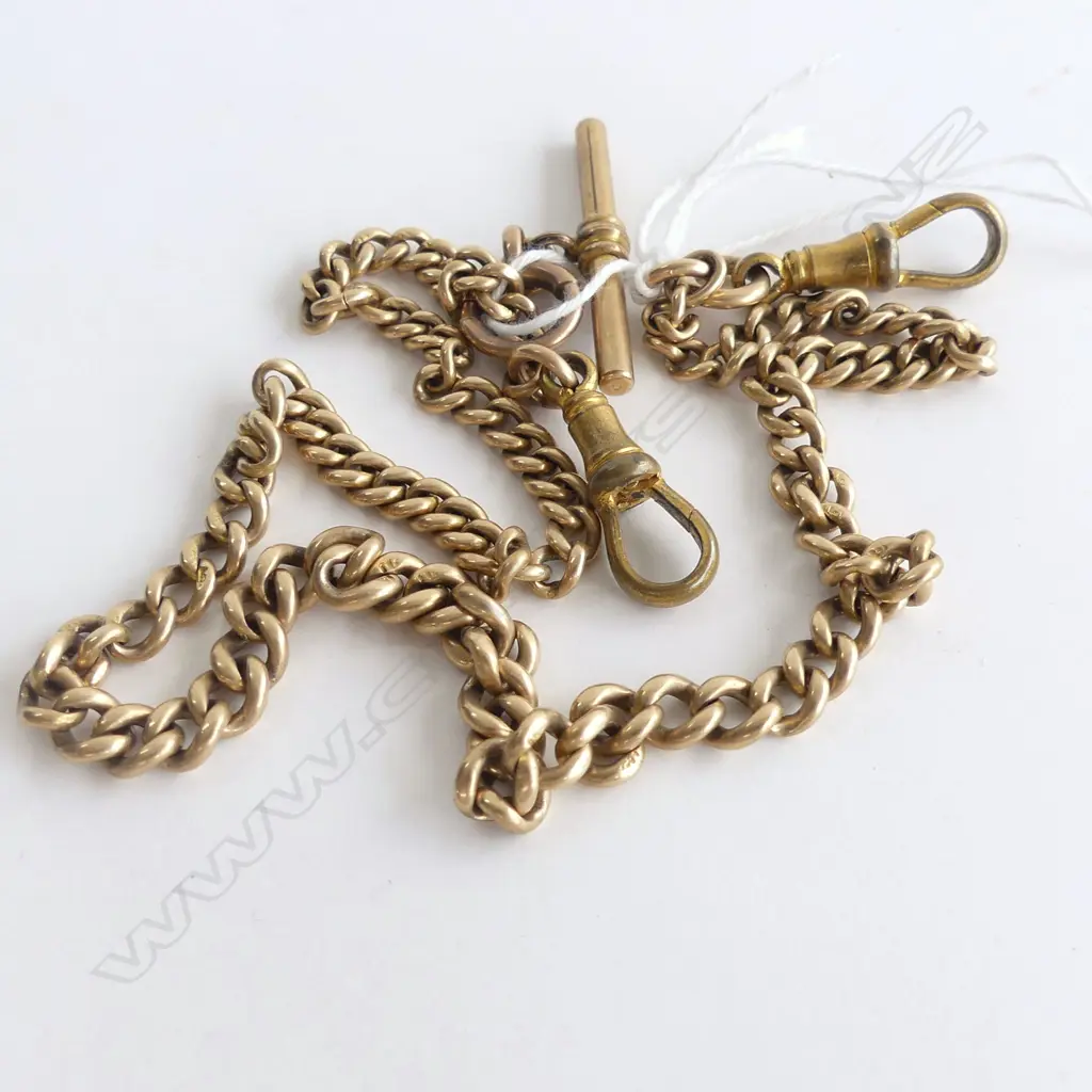 C1900 15CT CURB LINK CHAIN PLATED CLIPS & T-BAR 36gms Image 1++