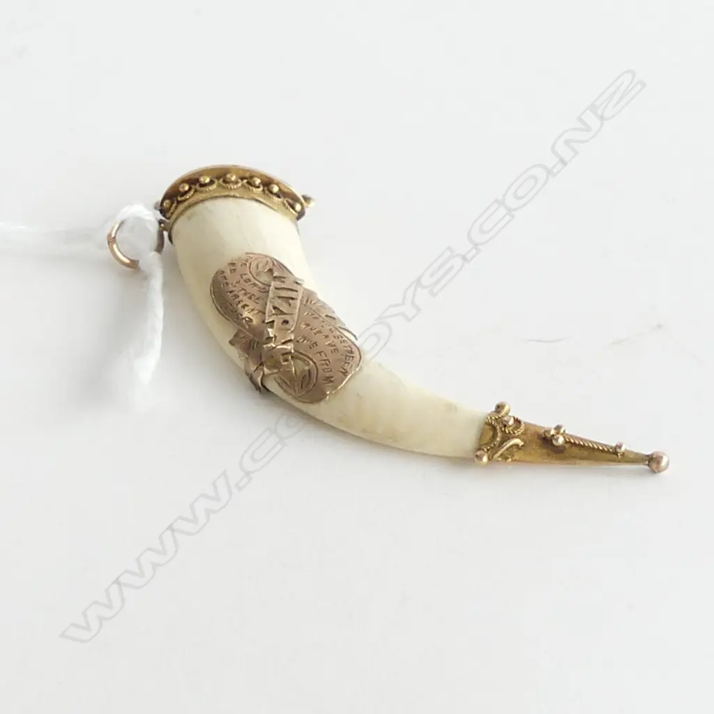 9CT MIZPAH PENDANT/TUSK no pin Image 1++
