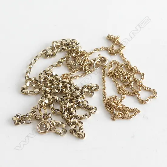 2 9CT GOLD CHAINS  7.1GMS