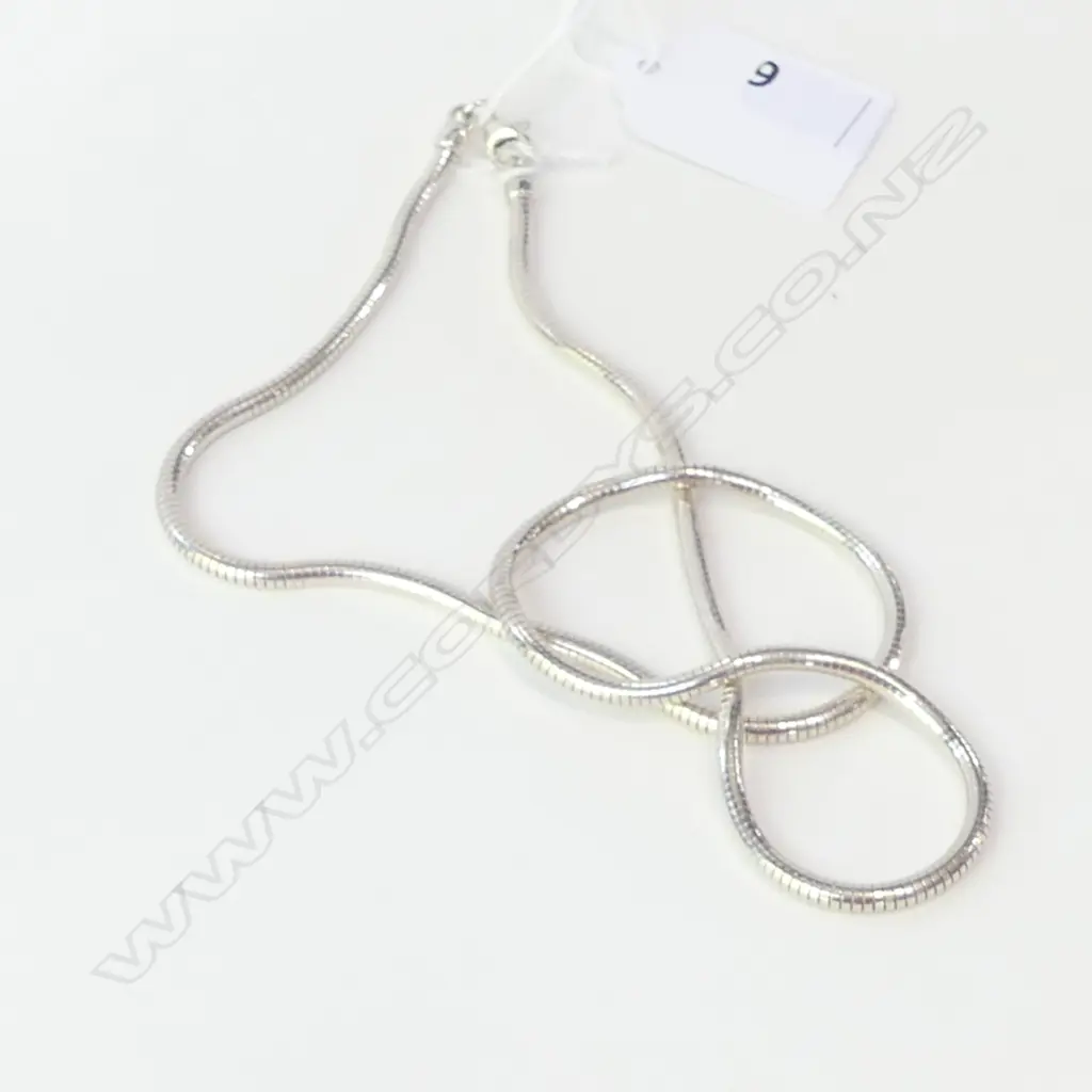 SILVER SNAKE LINK NECK CHAIN L 500 MM Image 1++