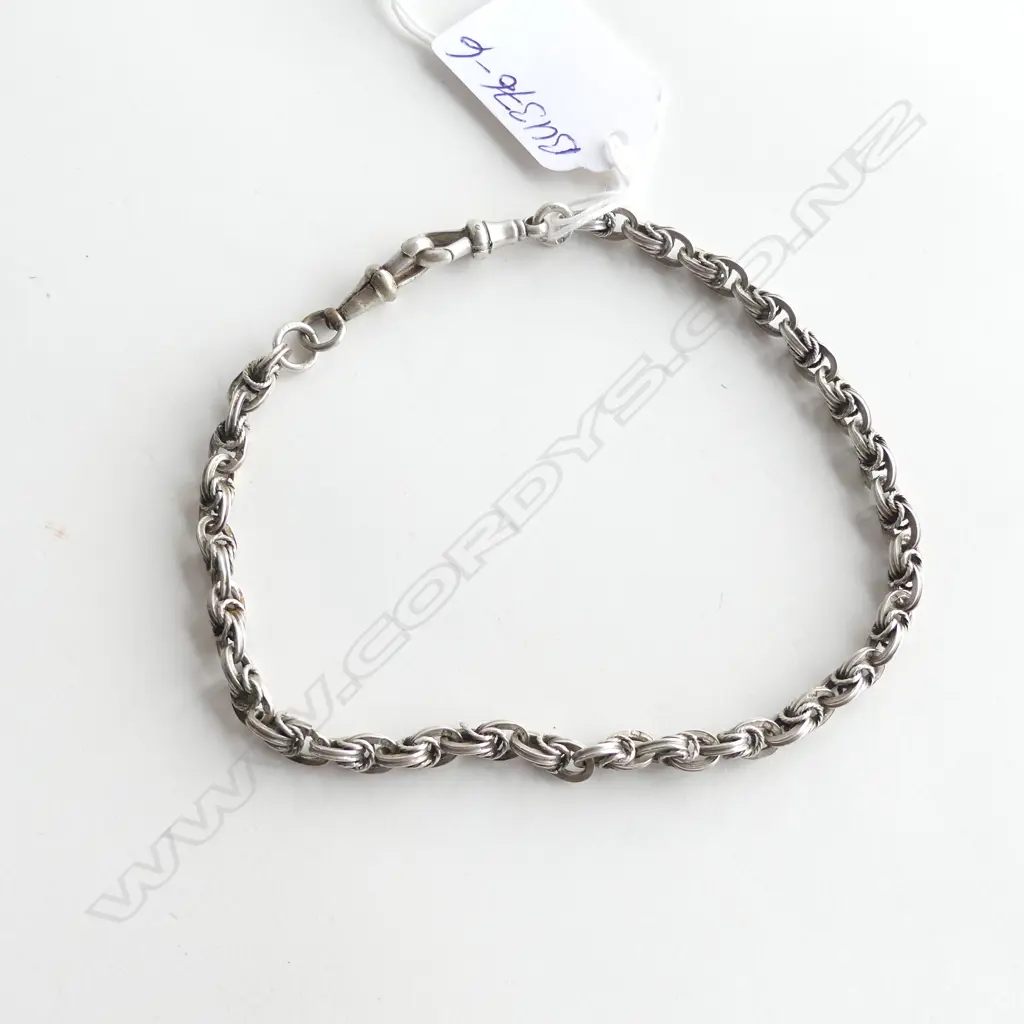 OLD SILVER FOB CHAIN PRINCE OF WALES L.300mm Image 1++